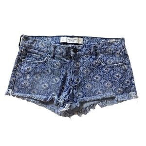 Abercrombie & Fitch Jeans Denim Western‎ Boho Shorts Women Size 26 inch Waist
